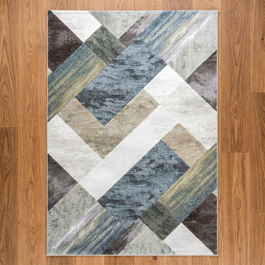 Fawn Obscure 100% Heatset Polypropylene machine-made rug from Belgium in a styled Australian home